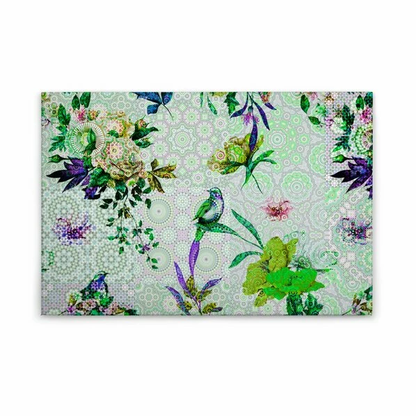 Leinwandbild VĂ–GEL - Blau - 90 X 60 Cm