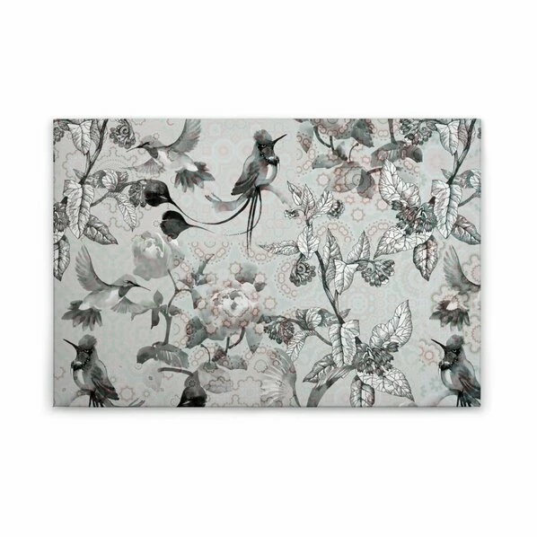 Leinwandbild VÖGEL - Grau-weiß - 90 X 60 Cm