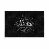 Leinwandbild NEVER GIVE UP - Schwarz-weiß - 90 X 60 Cm