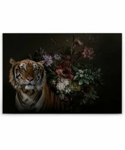 Leinwandbild TIGER - Schwarz-orange - 90 X 60 Cm
