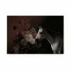 Leinwandbild PFERD - Schwarz-rot - 90 X 60 Cm