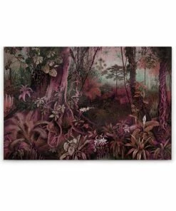 Leinwandbild DSCHUNGEL - Rot-pink - 90 X 60 Cm