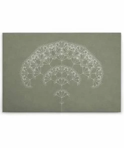 Leinwandbild PUSTEBLUME - Grün-weiß - 90 X 60 Cm