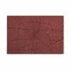 Leinwandbild STADTPLAN - Rot-schwarz - 90 X 60 Cm