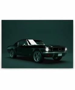 Leinwandbild OLDTIMER 2 - Grün-schwarz - 90 X 60 Cm