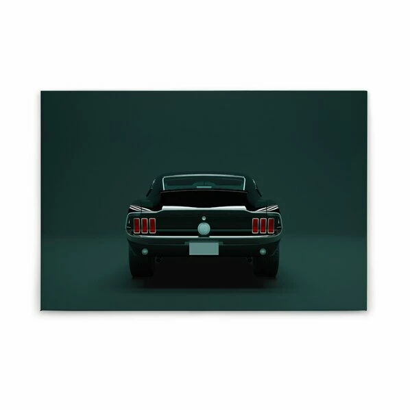 Leinwandbild MUSTANG 3 - Grün-schwarz - 90 X 60 Cm 1 Leinwandbild MUSTANG 3 - Grün-schwarz - 90 X 60 Cm