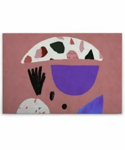 Leinwandbild MOSAIK - Rot-lila - 90x60 Cm