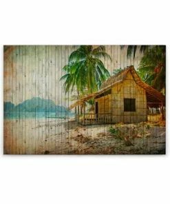 Leinwandbild TAHITI - Braun-beige - 90 X 60 Cm