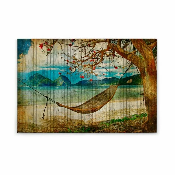 Leinwandbild TAHITI - Braun-beige - 90 X 60 Cm