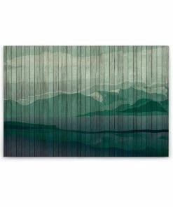 Leinwandbild BERGE - Grün - 90 X 60 Cm