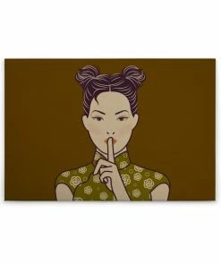 Leinwandbild POWERFRAU - Gelb - 90 X 60 Cm