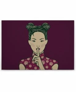 Leinwandbild POWERFRAU - Lila - 90 X 60 Cm