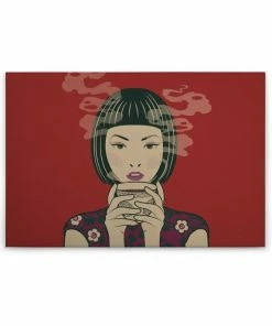 Leinwandbild AKARI - Rot - 90 X 60 Cm