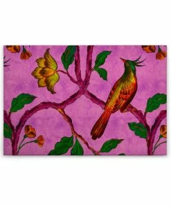 Leinwandbild PARADIESVÖGEL - Rosa - 90 X 60 Cm