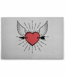 Leinwandbild TATTOO - Rot-schwarz - 90 X 60 Cm