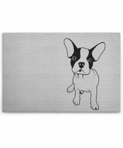 Leinwandbild HUND - Schwarz-weiß - 90 X 60 Cm