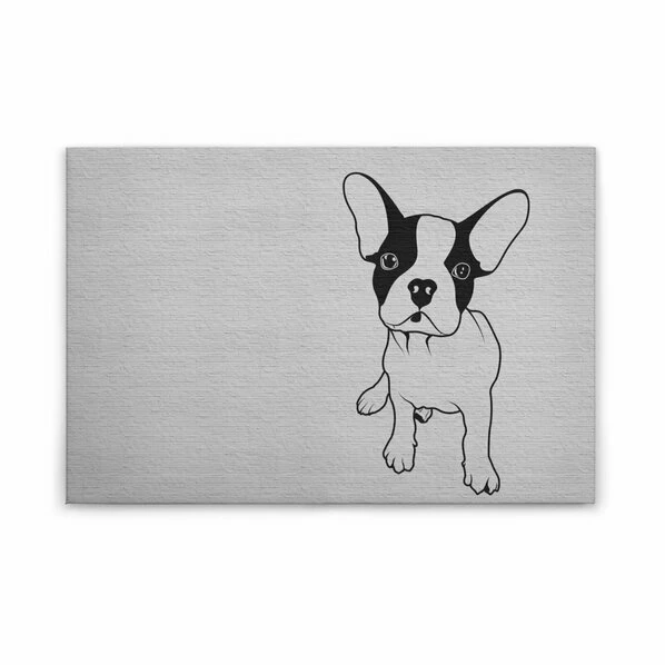 Leinwandbild HUND - Schwarz-weiß - 90 X 60 Cm