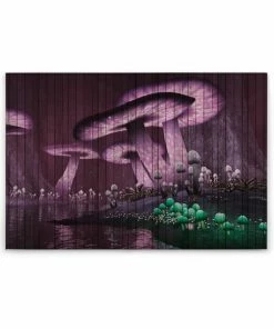 Leinwandbild FANTASIEWELT - Violett - 90 X 60 Cm