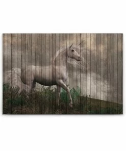 Leinwandbild TRAUMPFERD - Grau - 90 X 60 Cm