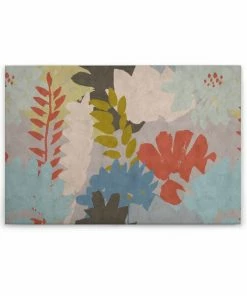 Leinwandbild BLUMENSTRAUSS - Bunt-rot - 90 X 60 Cm