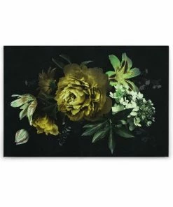 Leinwandbild BLÜTEN - Gelb-schwarz - 90 X 60 Cm