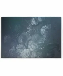 Leinwandbild PASTELLIGE BLUMEN - Blau - 90 X 60 Cm