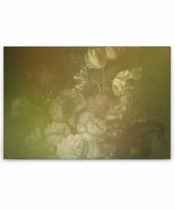 Leinwandbild PASTELLIGE BLUMEN - Gelb - 90 X 60 Cm