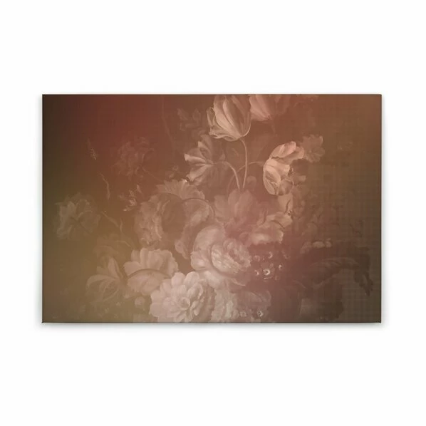 Leinwandbild PASTELLIGE BLUMEN - Rot - 90 X 60 Cm