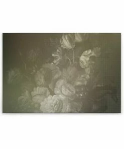 Leinwandbild PASTELLIGE BLUMEN - Braun - 90 X 60 Cm
