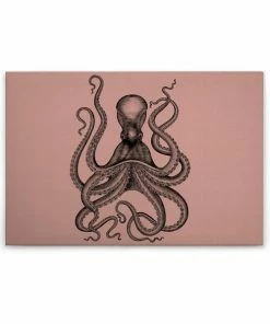 Leinwandbild KRAKE - Rosa-grau - 90 X 60 Cm