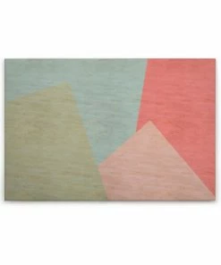 Leinwandbild GEOMETRISCHE MUSTER - Bunt-rot - 90 X 60 Cm