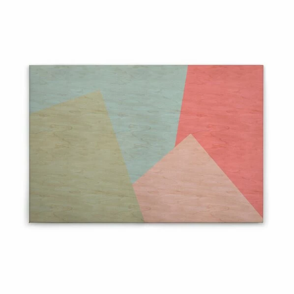 Leinwandbild GEOMETRISCHE MUSTER - Bunt-rot - 90 X 60 Cm