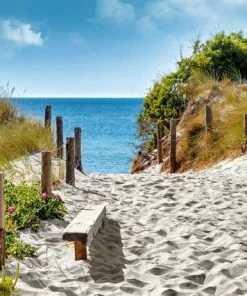 Leinwandbild KÜSTE - Blau-türkis - 70 X 50 Cm