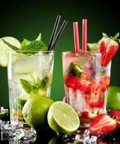 Leinwandbild COCKTAILS - Orange-gelb - 70 X 50 Cm