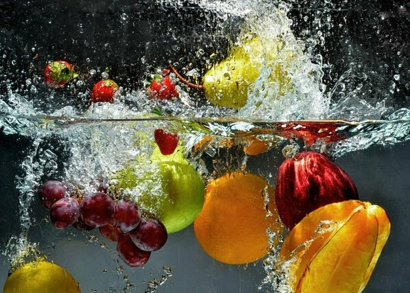 Leinwandbild FRÜCHTE - Orange-gelb - 70 X 50 Cm