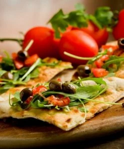 Leinwandbild ITALIENISCHE PIZZA - Braun-beige - 70 X 50 Cm