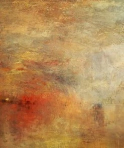 Leinwandbild SONNENUNTERGANG - Rot-beige - 70 X 50 Cm