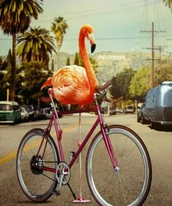 Leinwandbild FLAMINGO - Pink - 50 X 70 Cm