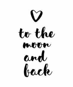 Leinwandbild TO THE MOON AND BACK - Schwarz-weiß - 50 X 70 Cm