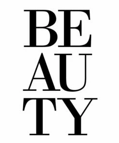 Leinwandbild BEAUTY - Weiß-schwarz - 50 X 70 Cm