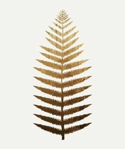 Leinwandbild GOLDENER FARN - Braun-gold - 50 X 70 Cm