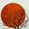 Leinwandbild SONNENSCHEIN - Schwarz-rot - 50 X 70 Cm