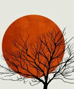 Leinwandbild SONNENSCHEIN - Schwarz-rot - 50 X 70 Cm