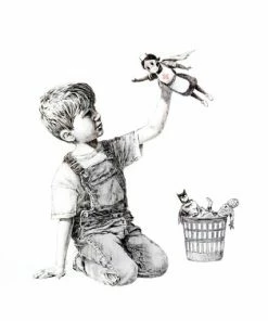 Leinwandbild ECHTE HELDEN - Banksy - 50 X 70 Cm