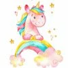 Leinwandbild EINHORN - Pink - 50 X 70 Cm