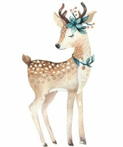 Leinwandbild REHKITZ - Braun-blau - 50 X 70 Cm