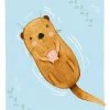 Leinwandbild OTTER - Braun-blau - 50 X 70 Cm
