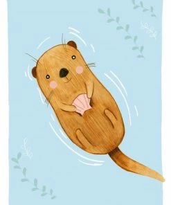 Leinwandbild OTTER - Braun-blau - 50 X 70 Cm