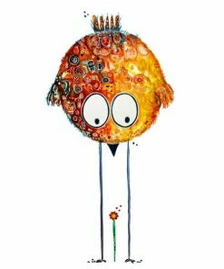 Leinwandbild BUNTER VOGEL - Rot-gelb - 50 X 70 Cm