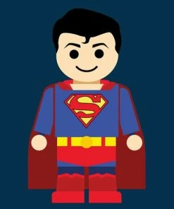 Leinwandbild SUPERMAN - Rot-blau - 50 X 70 Cm